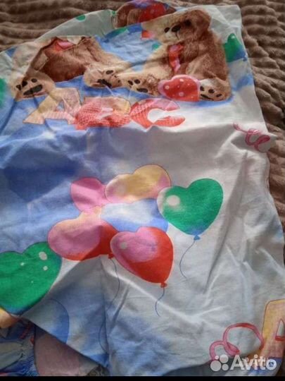 Простынь на резинке в детскую кровать