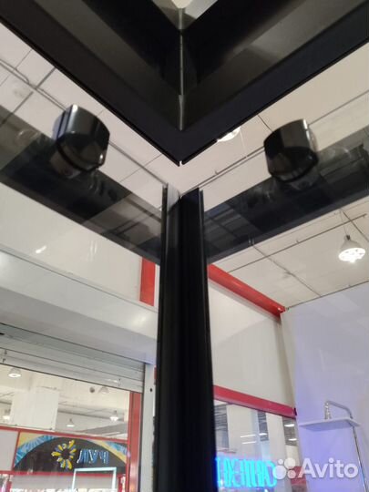 Душевой угол 90х90х195 RV-13 Черный Veconi 6 мм