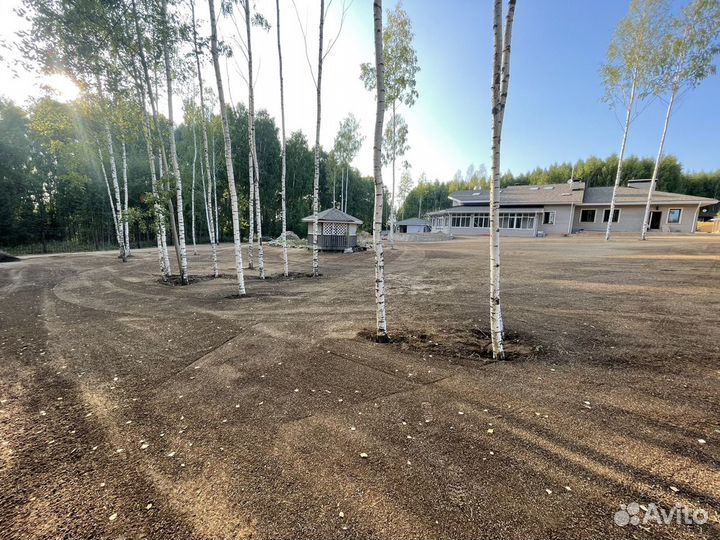 Вспашка целины, выравнивание участка