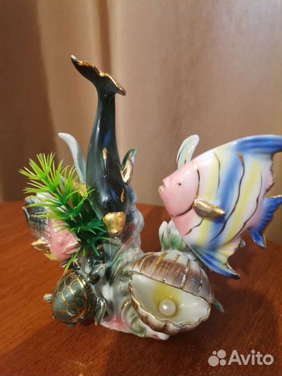 Статуэтка фарфор рыбки дельфин