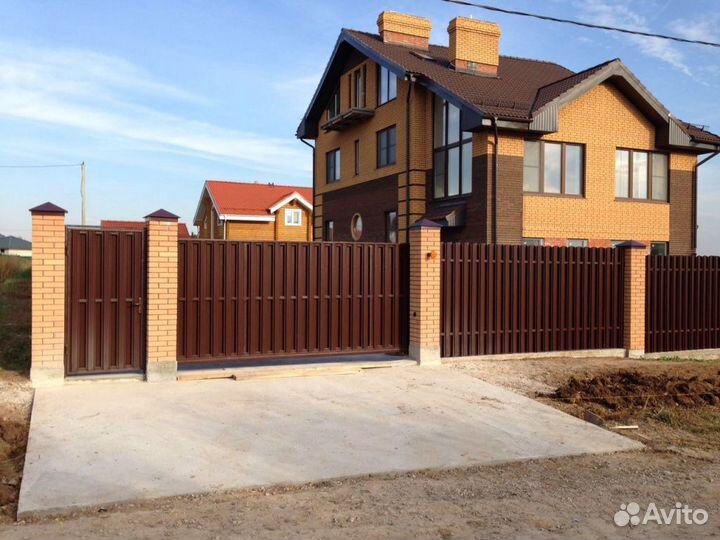 Строительство заборов.Откатные ворота