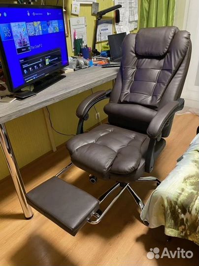 Компьютерное игровое кресло геймерское с массажем