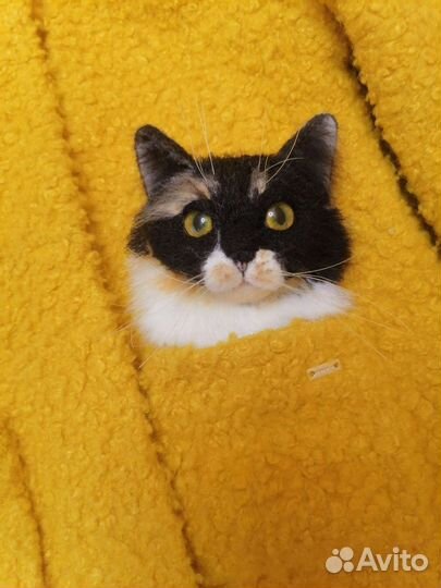 Брошь из шерсти