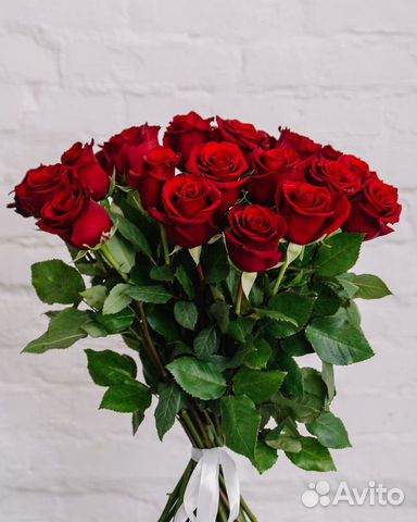 Букет из роз сорта Grand Prix 25 шт. 70 см