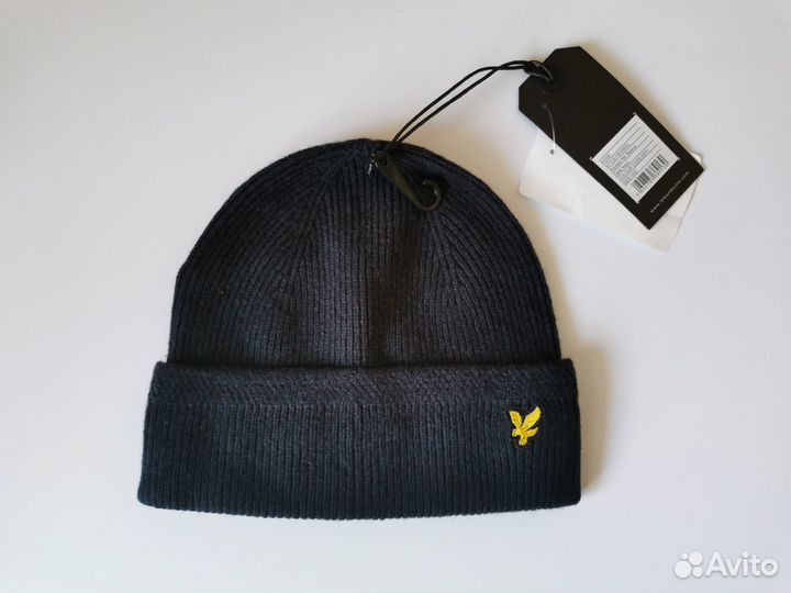 Шапка мужская Lyle & Scott оригинал синяя