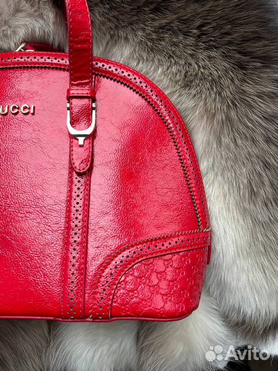 Сумка Gucci Nice Microguccissima Red Vintage