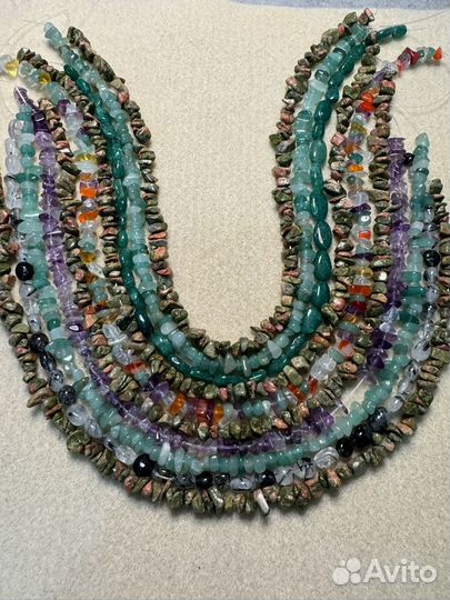 Бусины из натуральных камней лот