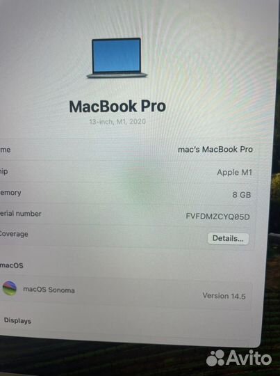 Apple macbook pro 13 m1 (ростест, идеал)