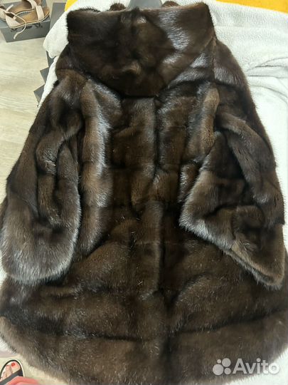 Шуба норковая 46 48 50 с капюшоном