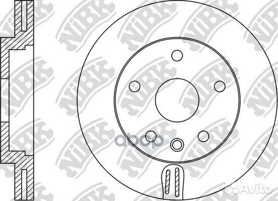 RN34001V Диск тормозной перед RN34001 NiBK