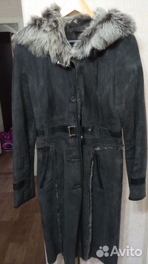 Дубленка натуральная женская длинная 44