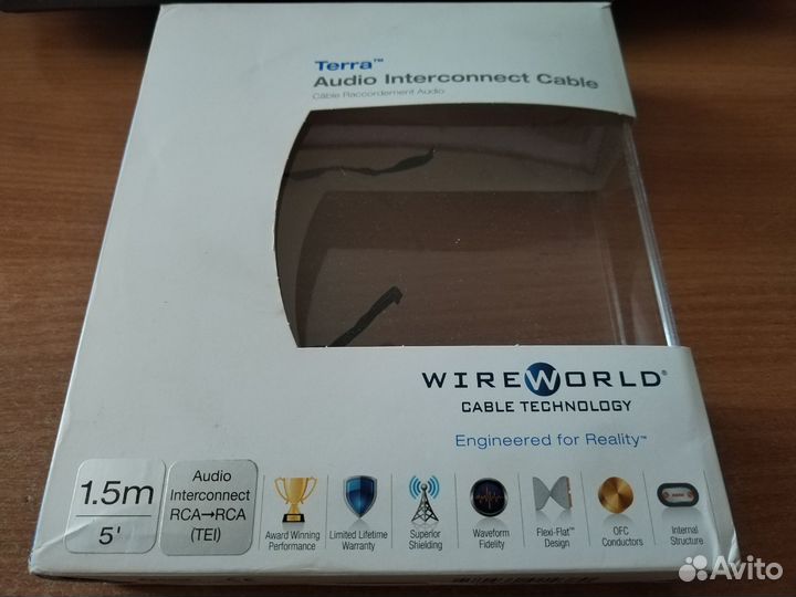 Межблочный аудио кабель Wire World 2RCA-2RCA 1.5м