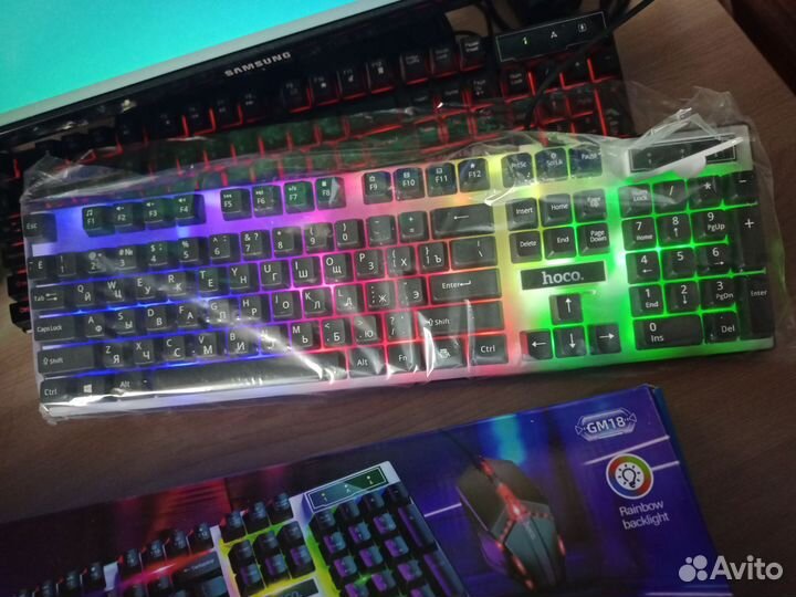 Игровая клавиатура и мышь (новый набор)