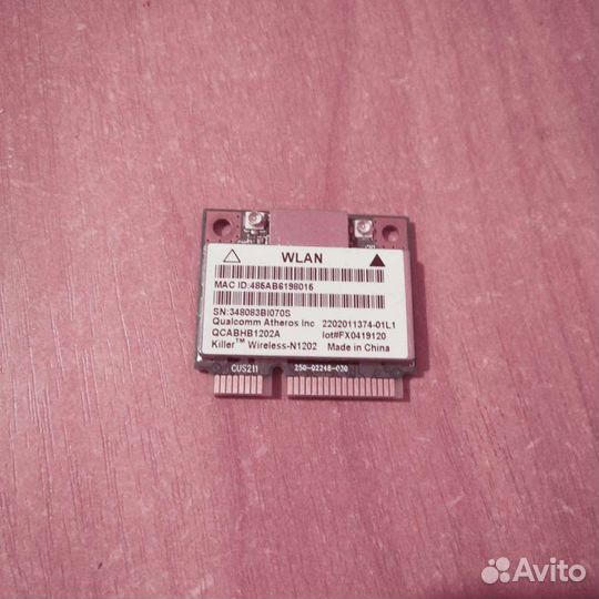 Сетевая карта для ноутбука Killer N1202 PCI-E