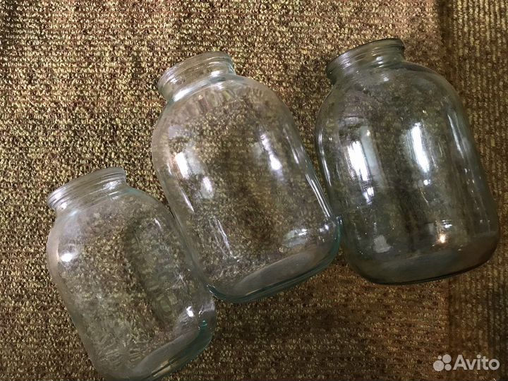 Банки стеклянные, разного объема
