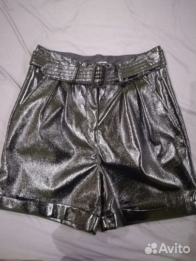 Шорты из экокожи