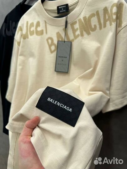 Оверсайз футболка Balenciaga x Gucci в коробке