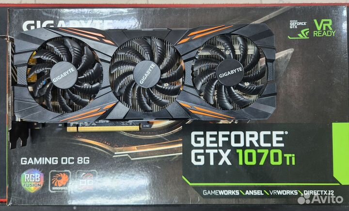 Geforce GTX1070Ti 8Gb Gigabyte Gaming OC
