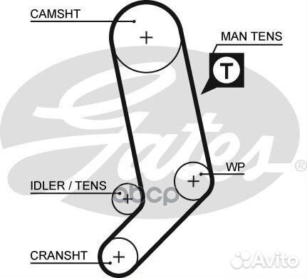 5323XS ремень грм 122x265 Audi 100/A6, VW T4 2