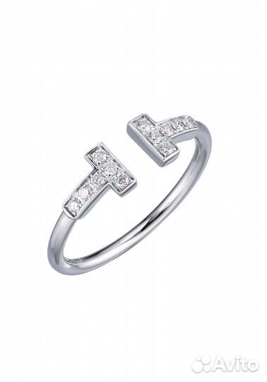 Кольцо Tiffany & Co T Wire Diamond in White Gold 6