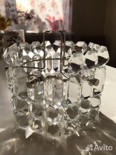 Хрустальное бра СССР, советский винтаж