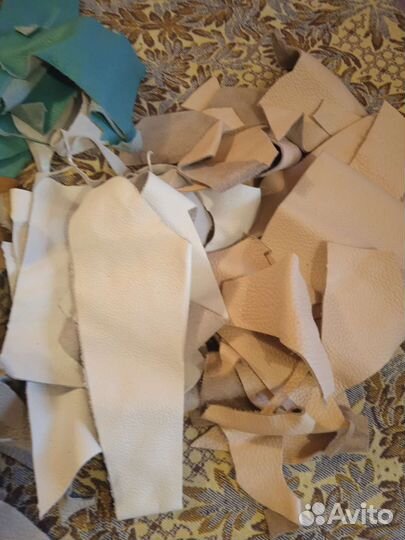 Кусочки кожи натуральной и прочее