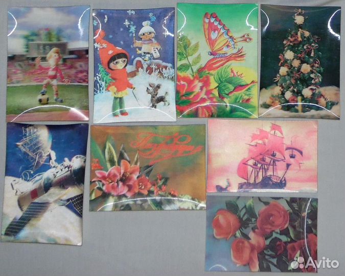 Переливные календари и Стерео открытки СССР