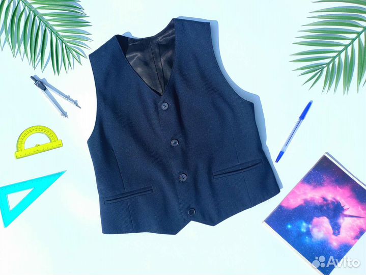 Школьная форма 134 140 на мальчика синяя