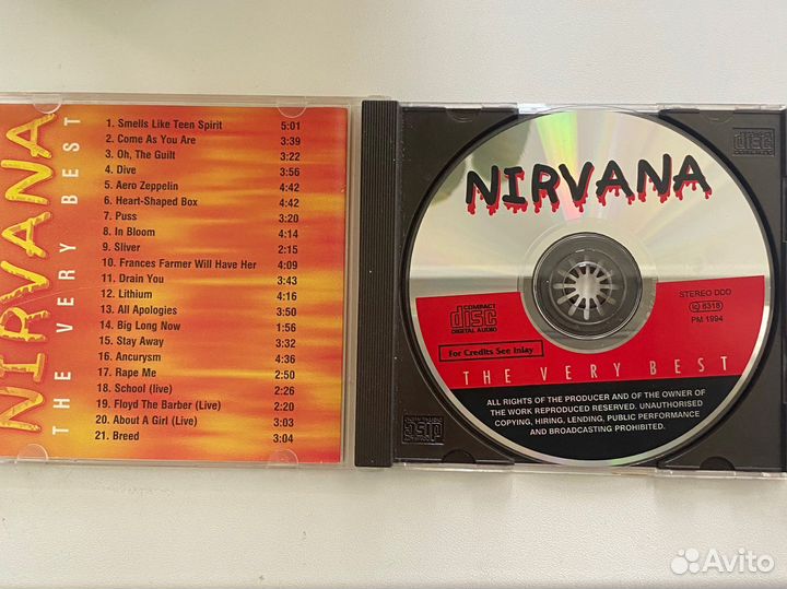 Музыкальный cd диск альбома Nirvana