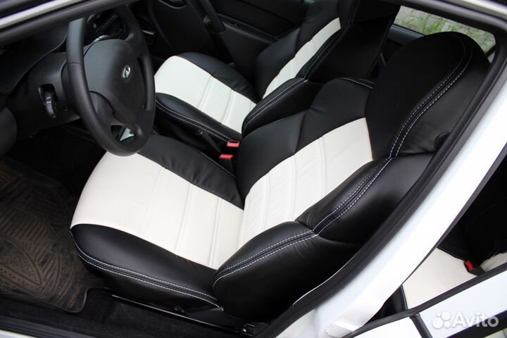 Кожаный салон для Лада Гранта+ установка