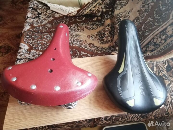 Седло для велосипеда кожаное