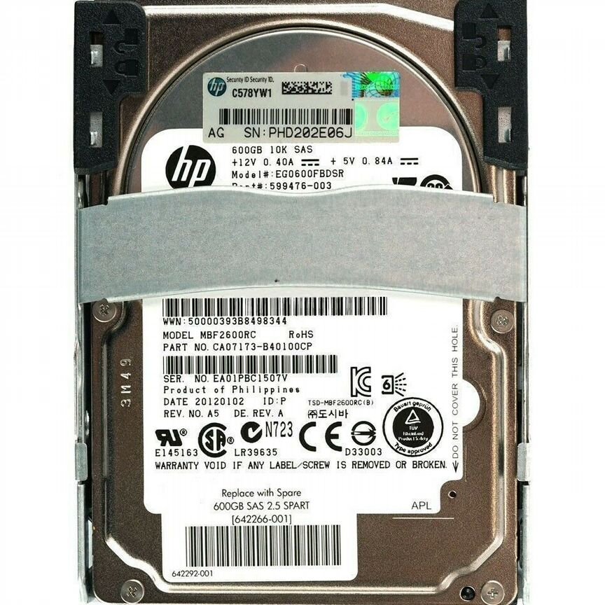 [642266-001] Жесткий Диск Hp 600gb 666438-001 Sas 642266-001