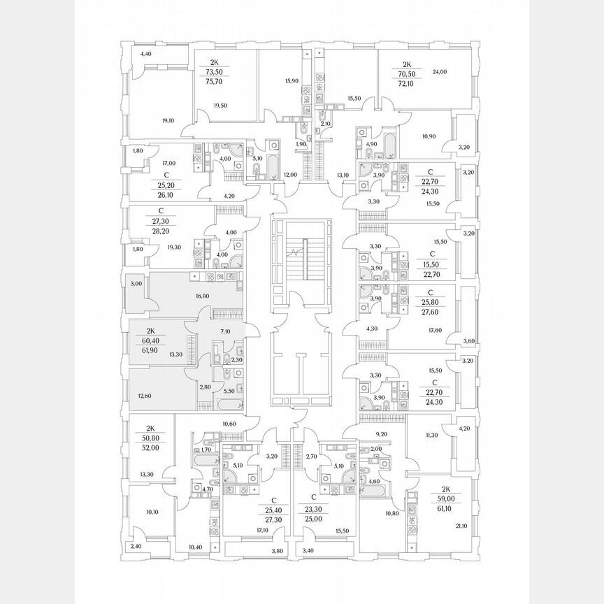 2-к. квартира, 32,3 м², 11/13 эт.