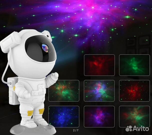 Проектор звездного неба Космонавт ночник детский