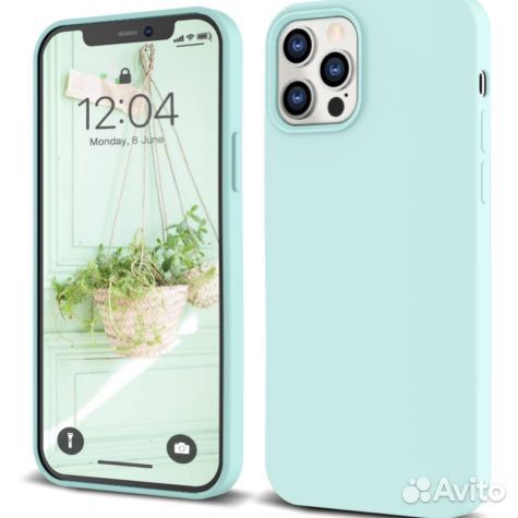 Чехол силиконовый для iPhone 12/12 PRO мятный