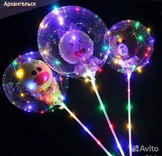 Светящиеся шары бобо bobo игрушки вертолетики 68
