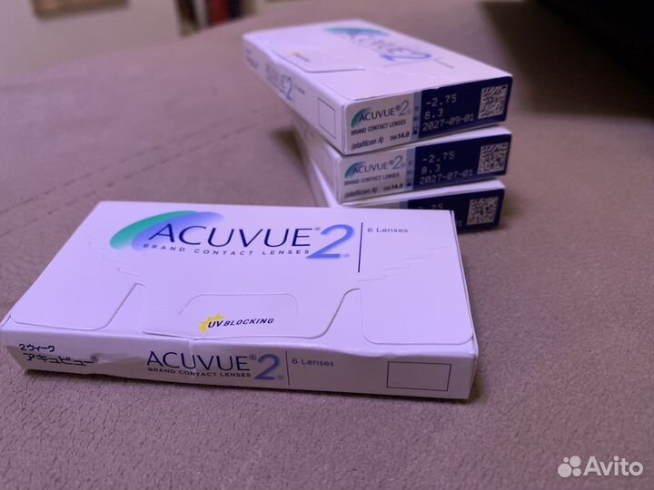 Контактные линзы acuvue 2 недели (1.75 — -3.00)