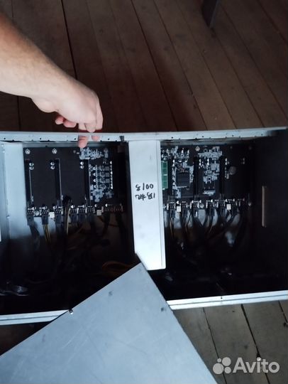 Корпус для майнинга продувной на 8 карт(комплект)