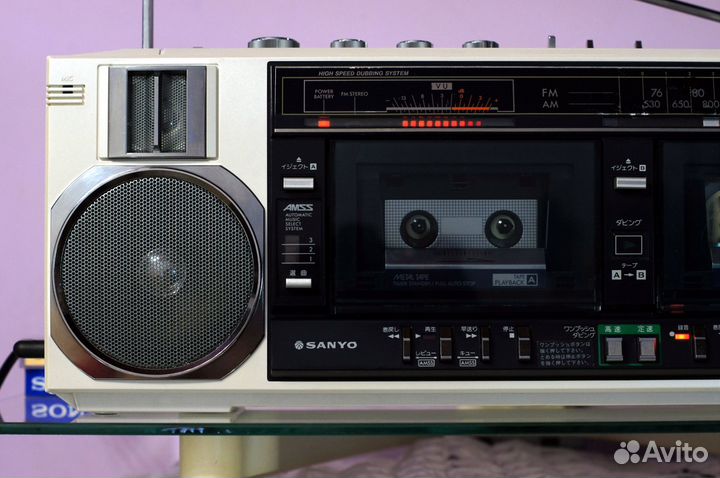 Винтажная магнитола Sanyo WMR-D25, 220V