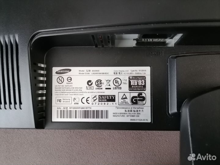 Монитор Samsung syncmaster 2043nw