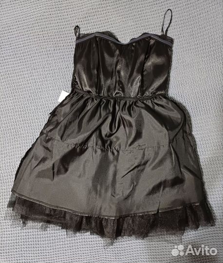 Черное платье пачка мини