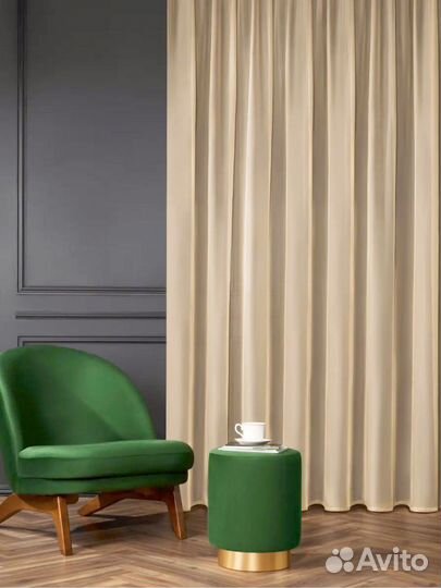 Тюль вуаль св.бежевая, 2 полотна