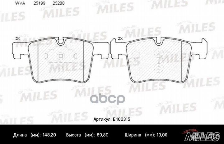 Колодки тормозные BMW 1 F20/3 F30/X3 F25 10