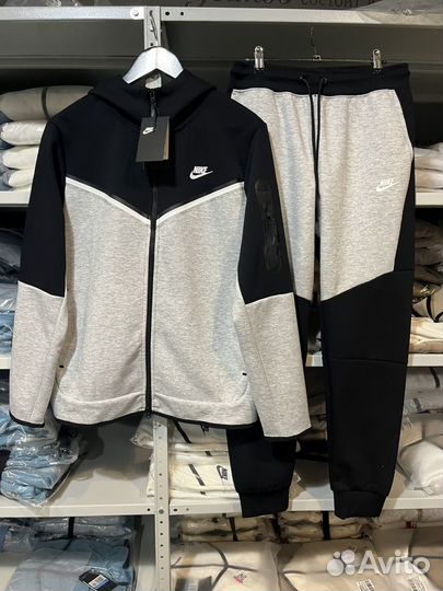 Костюм Nike Tech Fleece черный серый