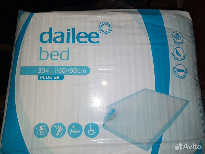 Пелёнки Dailee bed plus 60на90 30 шт. в пачке