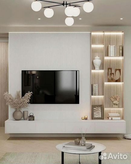 Тв зона со шкафами на заказ