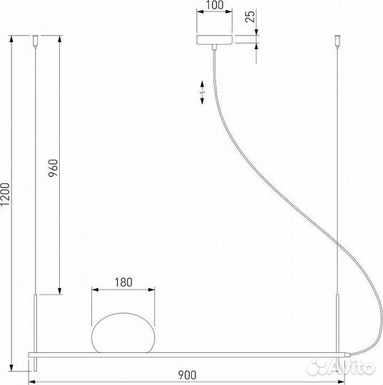 Подвесной светильник Eurosvet Stair 70145/1 черный