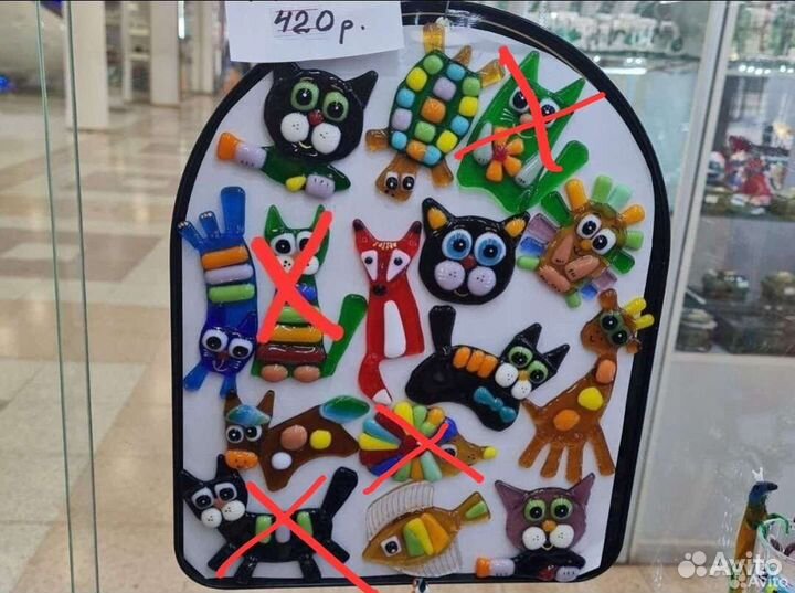 Магниты из стекла Муранское стекло