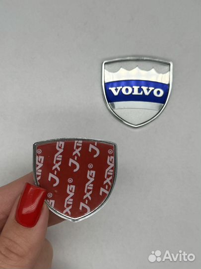 Шильдики эмблемы 2 шт. volvo логотип синяя вольво