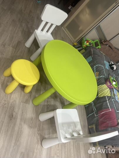 Стол и стулья lkea